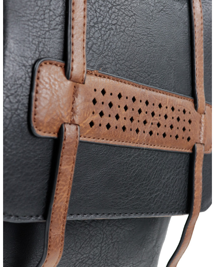 Mochila Preto Feminina de Alças Ajustáveis