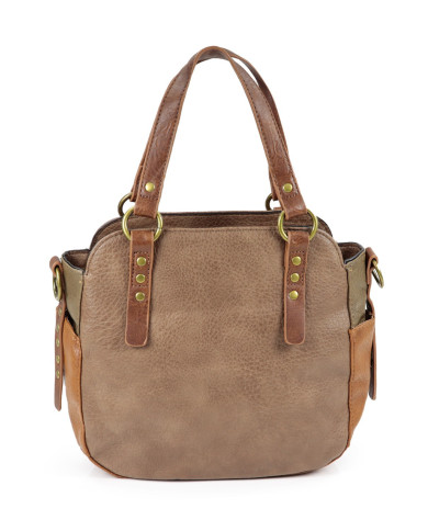 Mala Taupe Feminina com Alças de Mão