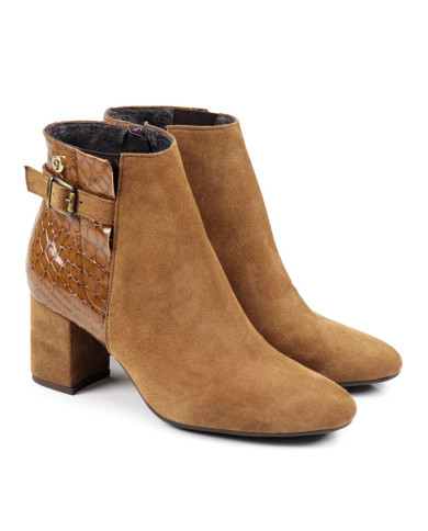 Botas Camel de Salto Médio Ginova