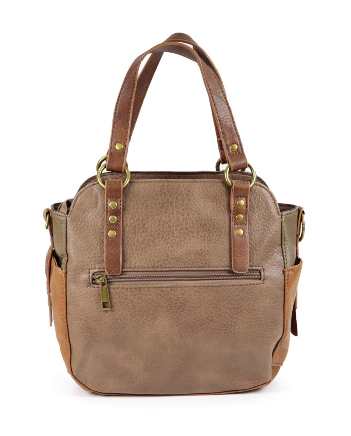 Women's Taupe Bag with Hand Handles