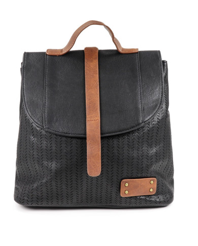 Manijas ajustables de la mochila negra de las mujeres