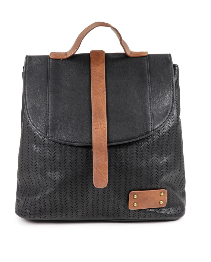 Mochila Preta Feminina de Alças Ajustáveis