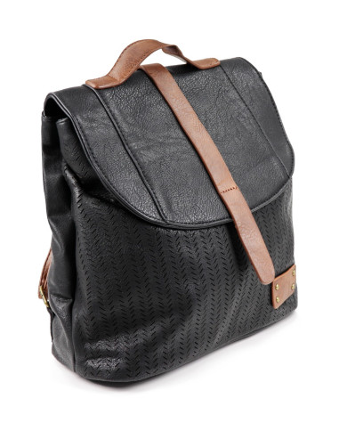 Mochila Preta Feminina de Alças Ajustáveis