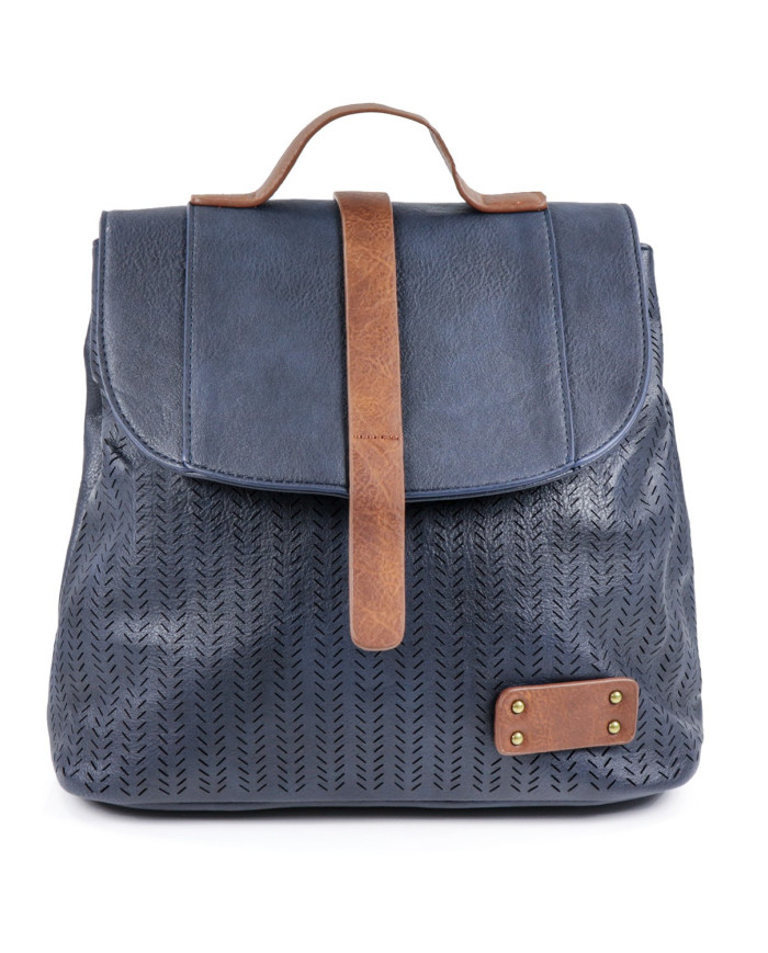 Women's Blue Adjustable Straps Backpack