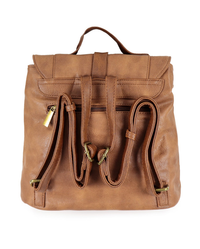 Mochila Camel Feminina de Alças Ajustáveis