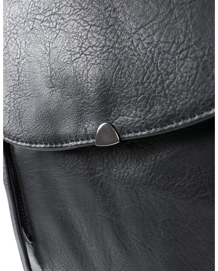 Women's Black Backpack with Closes on Vertical