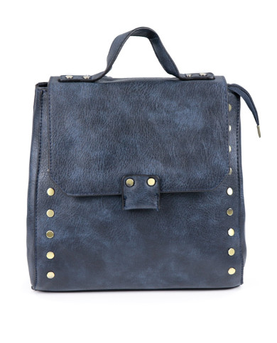 Mochila Azul Mujer con Tachas