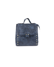 Mochila Azul de Mulher com Tachas