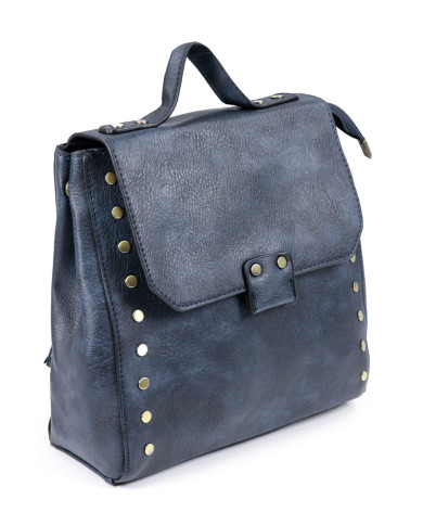 Women's Blue Backpack with Tachas