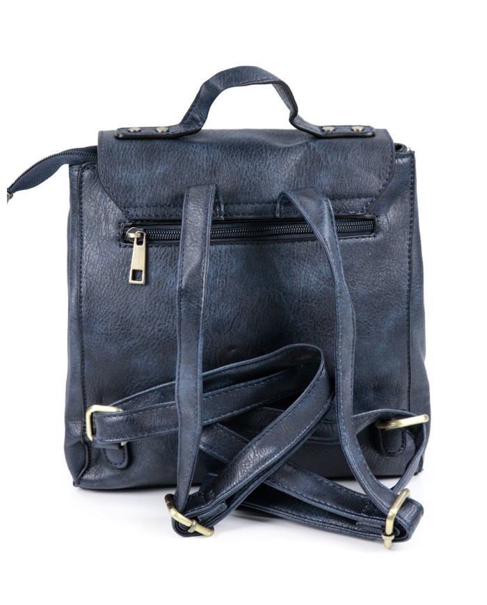 Mochila Azul Mujer con Tachas