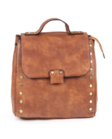 Mochila Camel de Mulher com Tachas