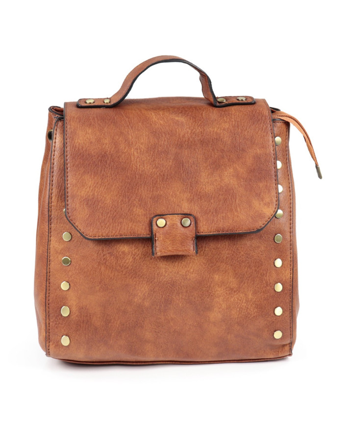 Women's Camel Backpack with Tachas