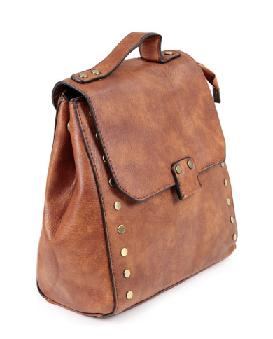 Mochila Camel Mujer con Tachas