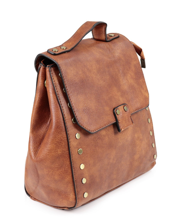 Mochila Camel Mujer con Tachas