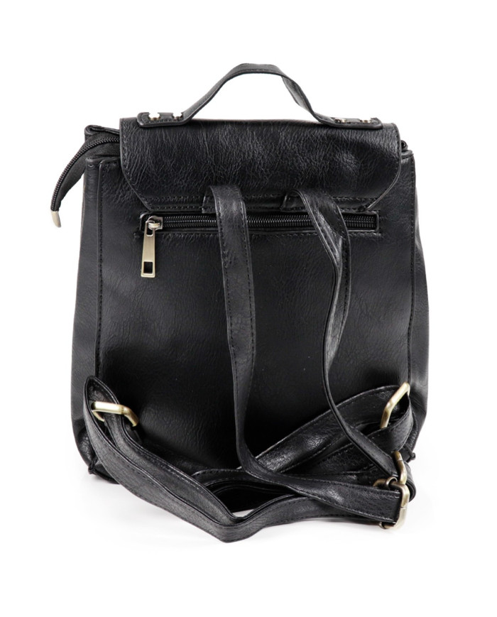 Mochila negra de mujeres con Tachas