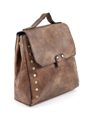 Mochila de mujer Taupe con Tachas