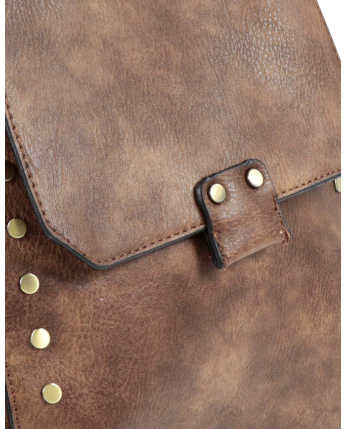 Mochila de mujer Taupe con Tachas