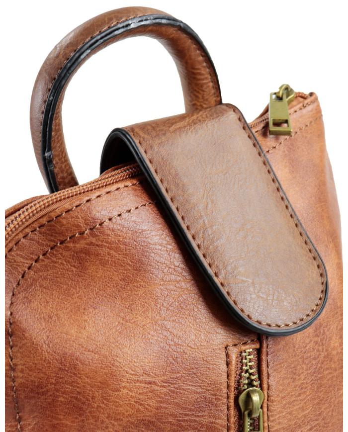 Mochila Camel Feminina Tipo Saco