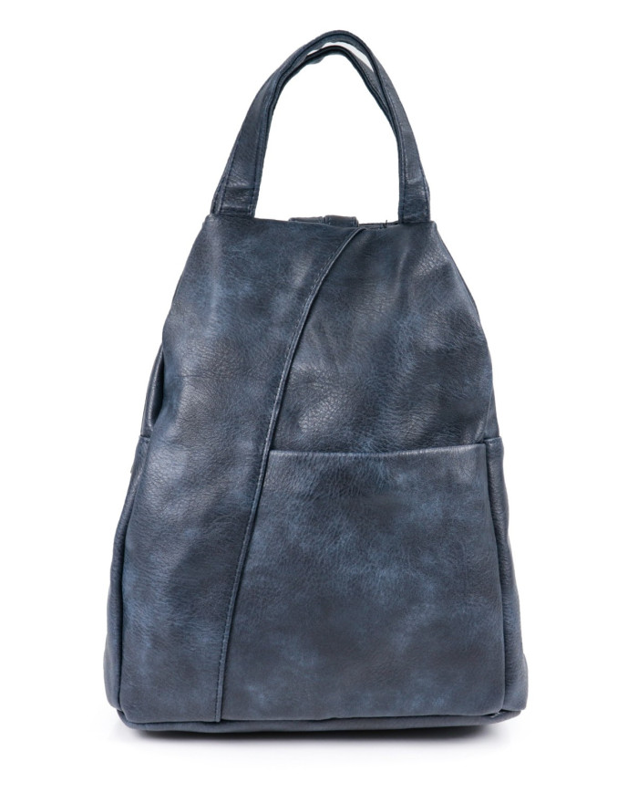 Mochila Azul Feminina Tipo Saco