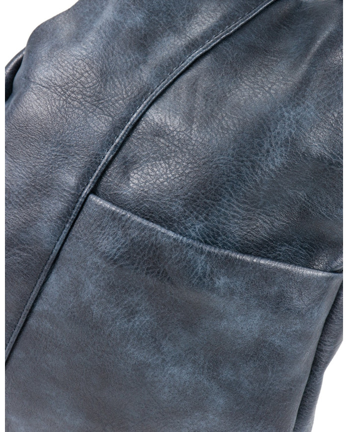 Mochila Azul Feminina Tipo Saco