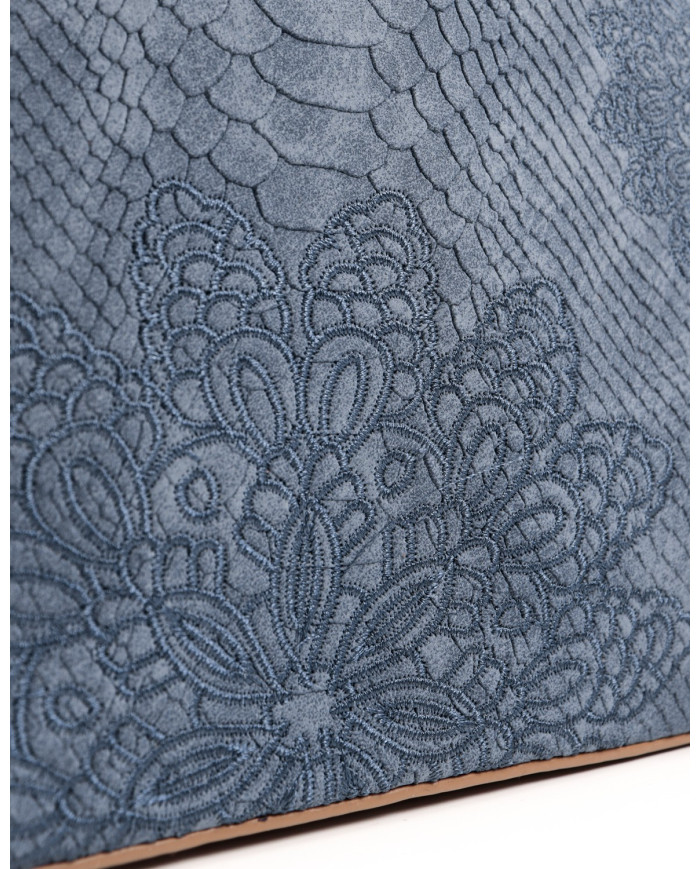 Blue Woman Shopper Bag