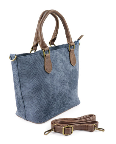 Blue Woman Shopper Bag