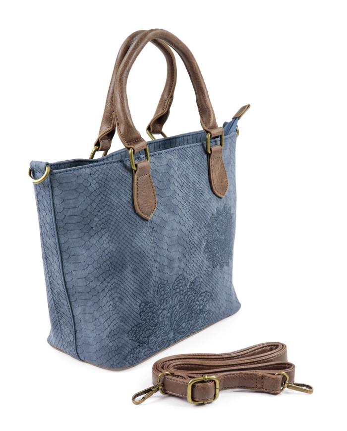 Blue Woman Shopper Bag