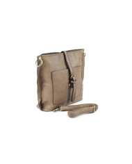 Mala Feminina Taupe de Formato Quadrado