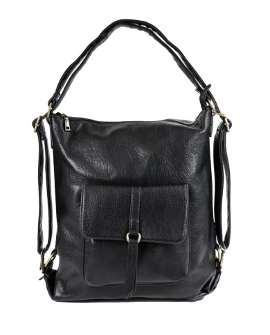 Women's Black Adjustable Strap Suitcase