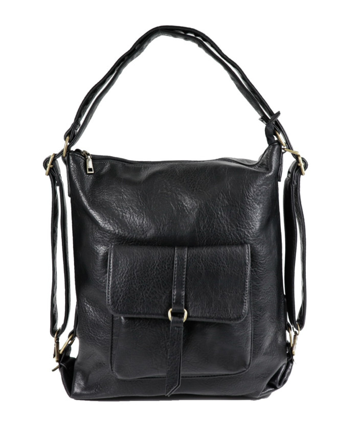 Women's Black Adjustable Strap Suitcase