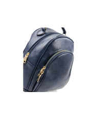 Mochila azul con bola frontal