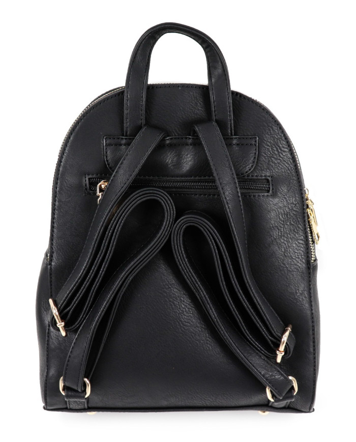 Black Backpack with Front Bag