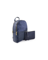 Blue Backpack with Front Bag