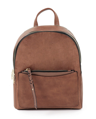 Mochila Castanho com Bolsa Frontal