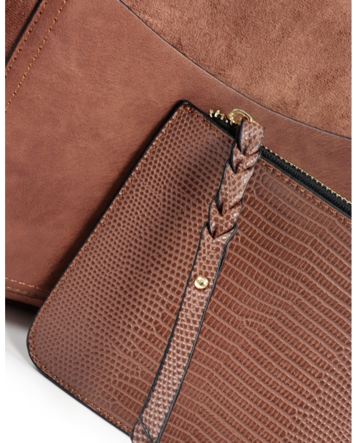 Brown Backpack with Front Bag