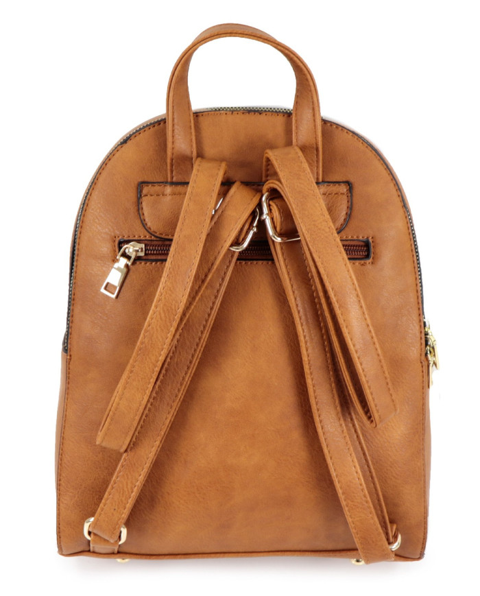 Mochila Camel com Bolsa Frontal