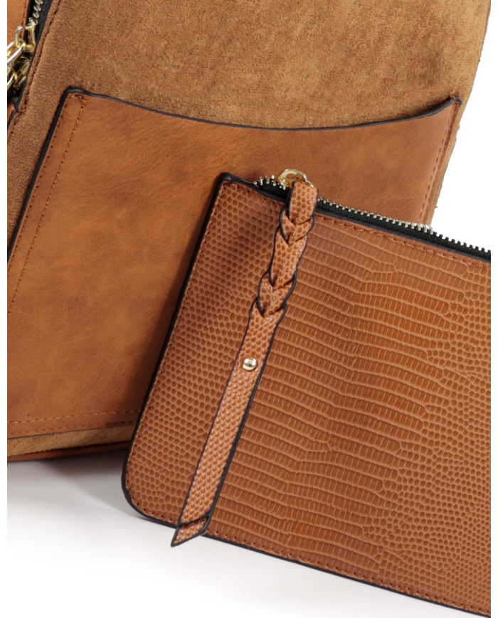 Camel Backpack with Front Bag