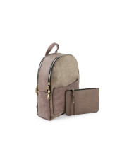 Taupe backpack with Front Bag