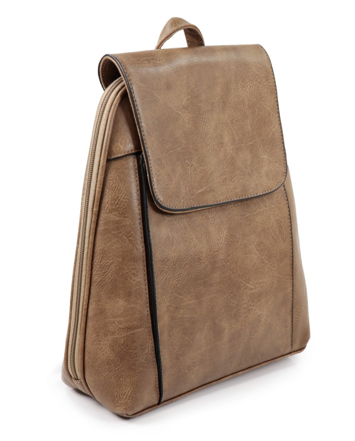 Taupe backpack with Adjustable Handles