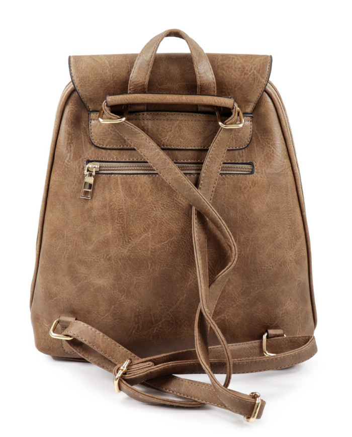 Mochila Taupe con Manijas Ajustables