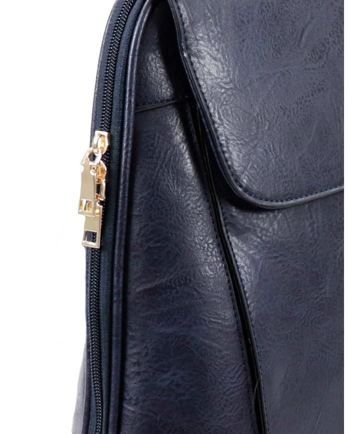 Mochila azul con mangos ajustables