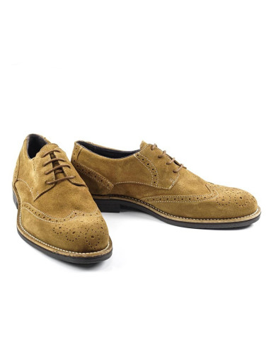 Sapatos Camel Oxford de Homem em Camurça