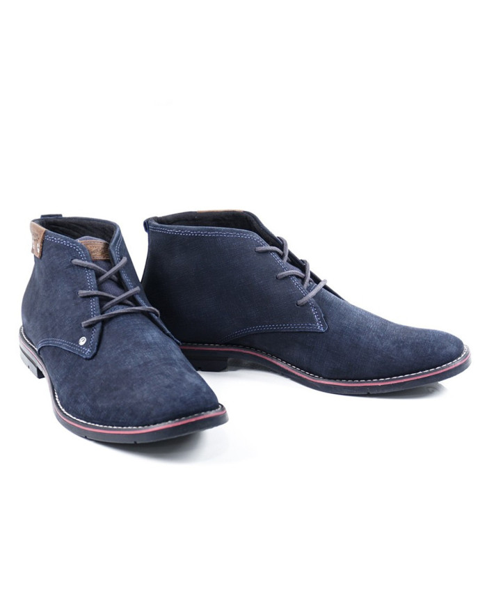 Botas Azuis de Homem de Atacadores em Cordão