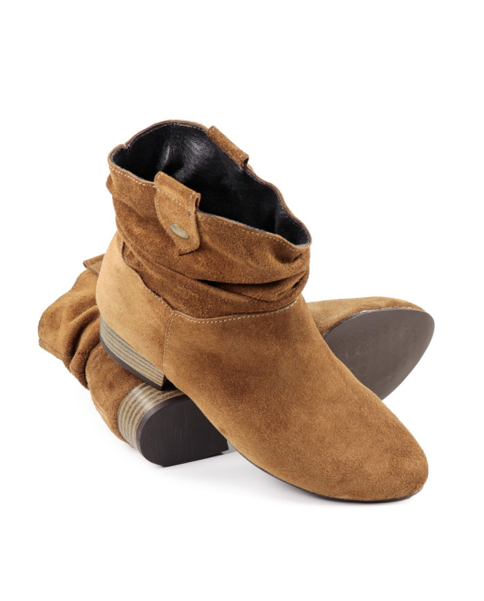 Camel Rasa Ginova Boot in Camurça