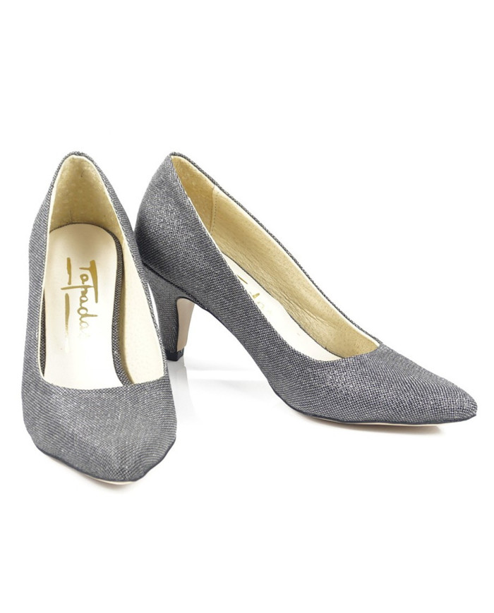 Elegant Woman Stilettos with Bright Texture