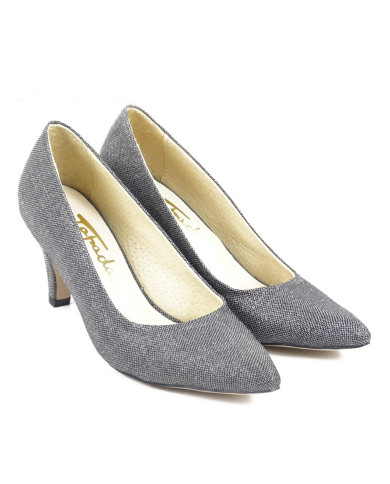 Elegant Woman Stilettos with Bright Texture