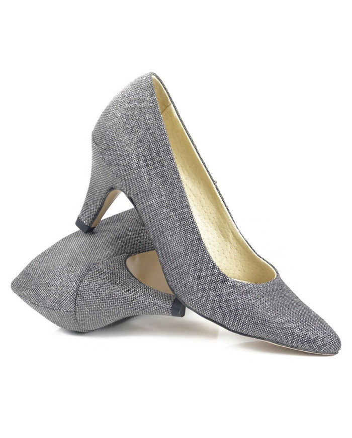 Elegant Woman Stilettos with Bright Texture