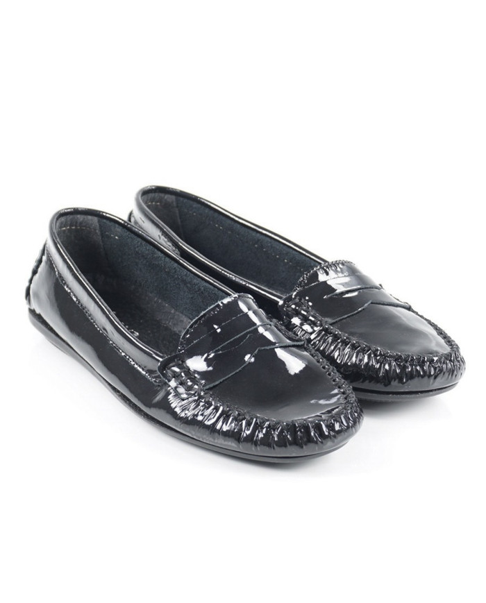 Damas Moccasins con Rubber Sole