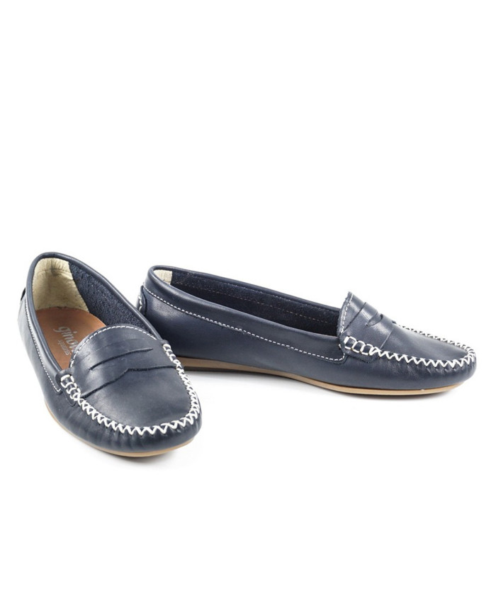 Damas Moccasins con Rubber Sole