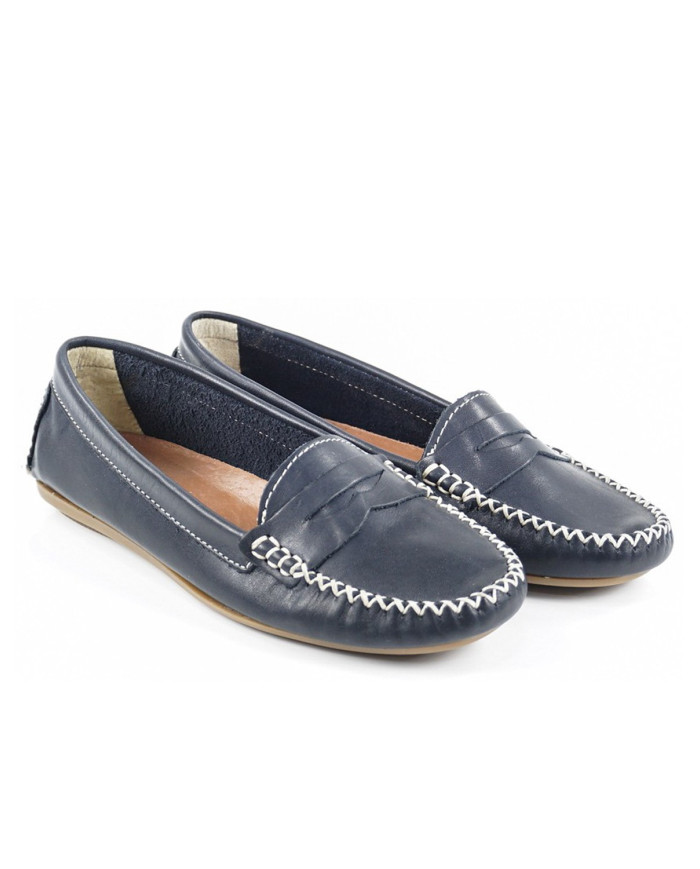 Damas Moccasins con Rubber Sole